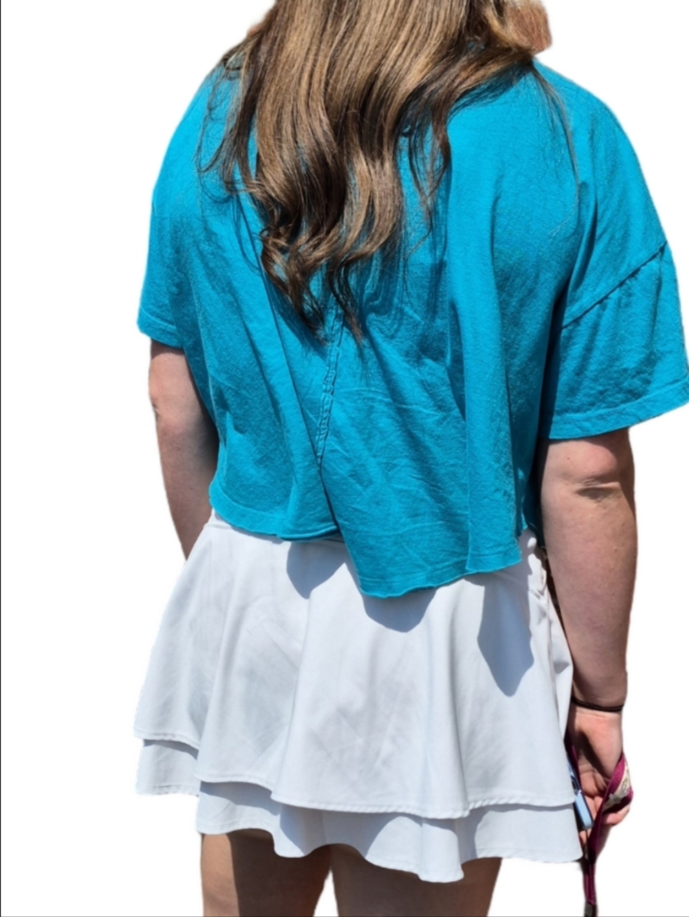 Zenana SZ L Teal Short Sleeve Oversize Dolman Tee Sz Large Will Fit XLarge - Picture 2 of 5